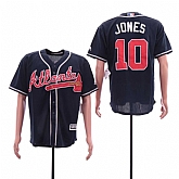 Braves 10 Chipper Jones Navy Cool Base Jersey Sguo,baseball caps,new era cap wholesale,wholesale hats